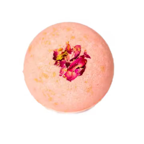 Bombe de bain à la rose